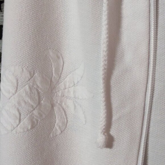 Lovely Whereabouts Swim Cover Up Hooded Sleeveless Dress White Medium zippered - Picture 16 of 16